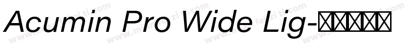 Acumin Pro Wide Lig字体转换